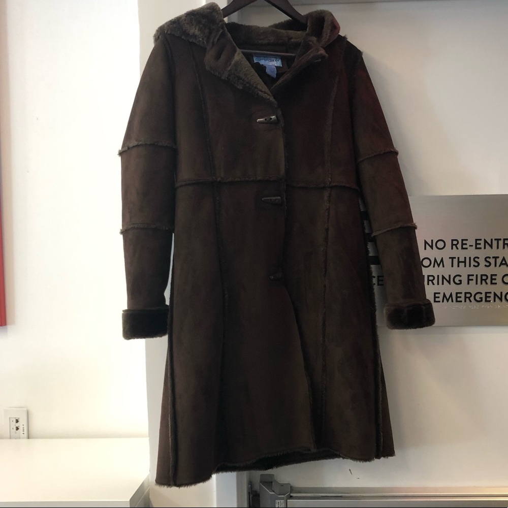 Faux Sherling Brown Coat